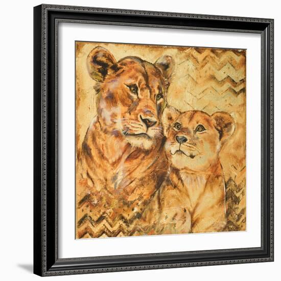 Safari Mother and Son II-Patricia Pinto-Framed Art Print