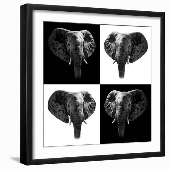 Safari Profile Collection - Elephants II-Philippe Hugonnard-Framed Photographic Print