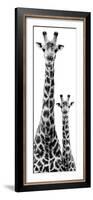 Safari Profile Collection - Giraffe and Baby White Edition IV-Philippe Hugonnard-Framed Photographic Print