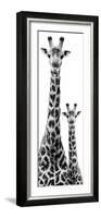 Safari Profile Collection - Giraffe and Baby White Edition IV-Philippe Hugonnard-Framed Photographic Print