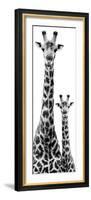 Safari Profile Collection - Giraffe and Baby White Edition IV-Philippe Hugonnard-Framed Photographic Print