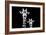 Safari Profile Collection - Portrait of Giraffe and Baby Black Edition VI-Philippe Hugonnard-Framed Photographic Print