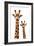 Safari Profile Collection - Portrait of Giraffe and Baby White Edition III-Philippe Hugonnard-Framed Photographic Print