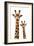 Safari Profile Collection - Portrait of Giraffe and Baby White Edition III-Philippe Hugonnard-Framed Photographic Print