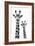 Safari Profile Collection - Portrait of Giraffe and Baby White Edition IV-Philippe Hugonnard-Framed Photographic Print