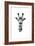 Safari Profile Collection - Portrait of Giraffe White Edition II-Philippe Hugonnard-Framed Photographic Print