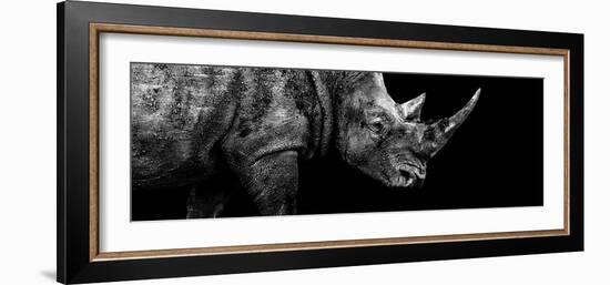 Safari Profile Collection - Rhino Black Edition III-Philippe Hugonnard-Framed Photographic Print