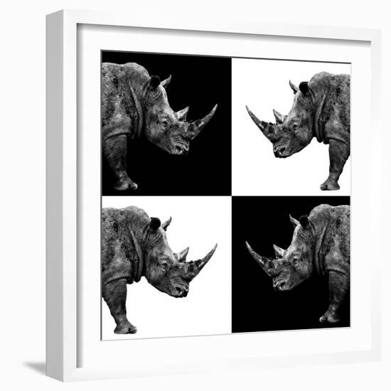Safari Profile Collection - Rhinos II-Philippe Hugonnard-Framed Photographic Print