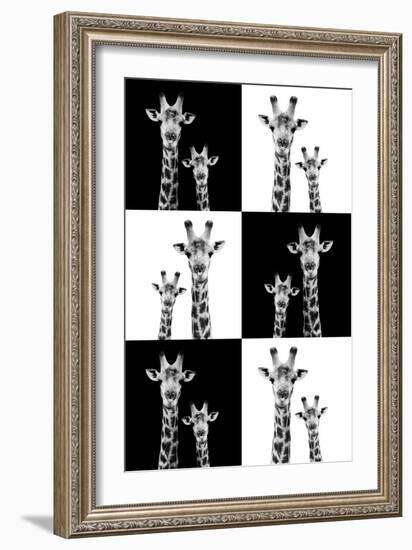 Safari Profile Collection - Two Giraffes-Philippe Hugonnard-Framed Photographic Print