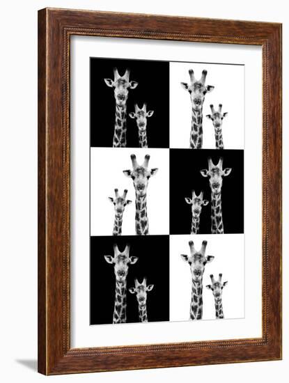 Safari Profile Collection - Two Giraffes-Philippe Hugonnard-Framed Photographic Print