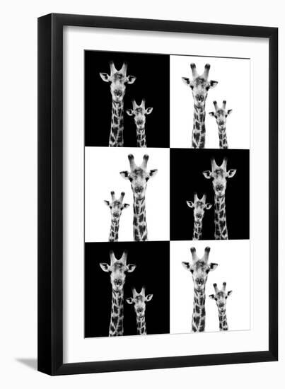 Safari Profile Collection - Two Giraffes-Philippe Hugonnard-Framed Photographic Print