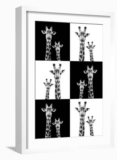 Safari Profile Collection - Two Giraffes-Philippe Hugonnard-Framed Photographic Print