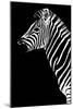 Safari Profile Collection - Zebra Black Edition III-Philippe Hugonnard-Mounted Photographic Print