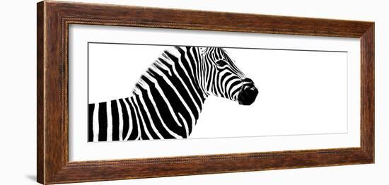 Safari Profile Collection - Zebra White Edition IV-Philippe Hugonnard-Framed Photographic Print