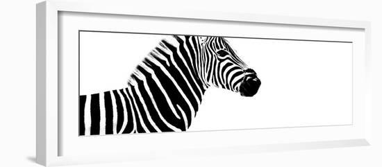 Safari Profile Collection - Zebra White Edition IV-Philippe Hugonnard-Framed Photographic Print