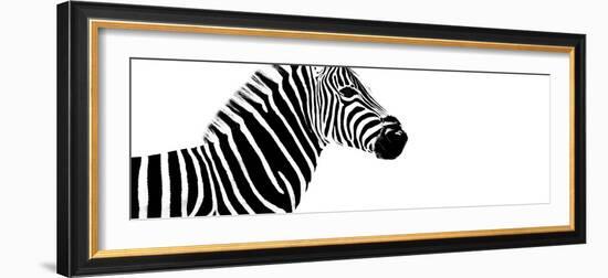 Safari Profile Collection - Zebra White Edition IV-Philippe Hugonnard-Framed Photographic Print