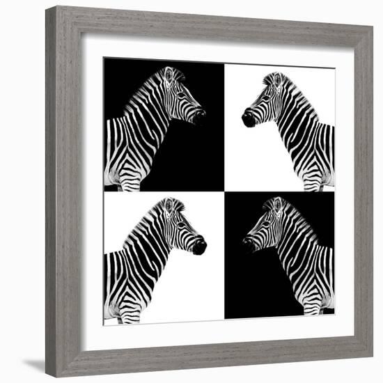 Safari Profile Collection - Zebras II-Philippe Hugonnard-Framed Photographic Print