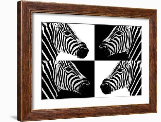 Safari Profile Collection - Zebras III-Philippe Hugonnard-Framed Photographic Print