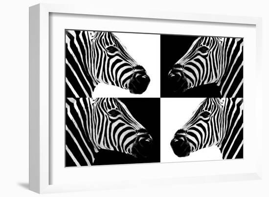 Safari Profile Collection - Zebras III-Philippe Hugonnard-Framed Photographic Print