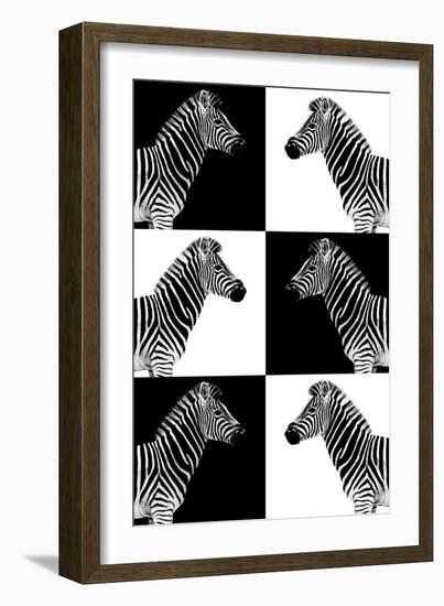 Safari Profile Collection - Zebras-Philippe Hugonnard-Framed Photographic Print