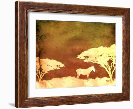 Safari Sunrise III-Pam Ilosky-Framed Art Print