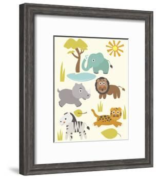 Safari Zoo-Rachel Gresham-Framed Giclee Print