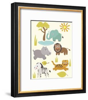 Safari Zoo-Rachel Gresham-Framed Giclee Print