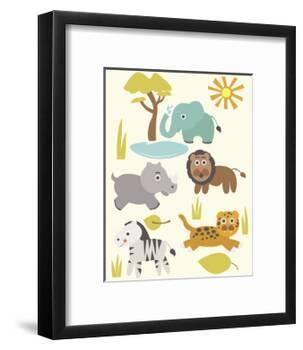 Safari Zoo-Rachel Gresham-Framed Giclee Print