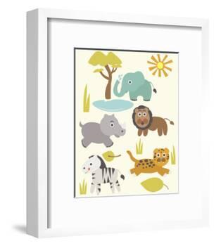 Safari Zoo-Rachel Gresham-Framed Giclee Print