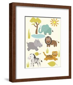 Safari Zoo-Rachel Gresham-Framed Giclee Print