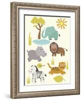 Safari Zoo-Rachel Gresham-Framed Giclee Print
