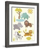 Safari Zoo-Rachel Gresham-Framed Giclee Print