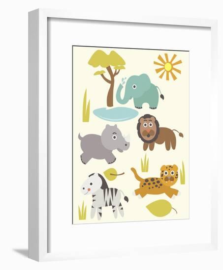 Safari Zoo-Rachel Gresham-Framed Giclee Print