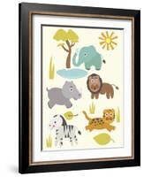 Safari Zoo-Rachel Gresham-Framed Giclee Print