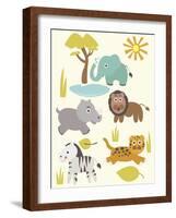 Safari Zoo-Rachel Gresham-Framed Giclee Print