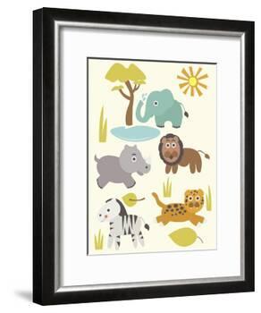 Safari Zoo-Rachel Gresham-Framed Giclee Print