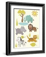Safari Zoo-Rachel Gresham-Framed Giclee Print