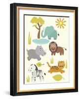 Safari Zoo-Rachel Gresham-Framed Giclee Print