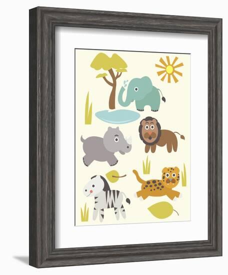 Safari Zoo-Rachel Gresham-Framed Giclee Print