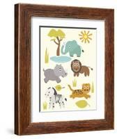 Safari Zoo-Rachel Gresham-Framed Giclee Print