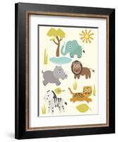 Safari Zoo-Rachel Gresham-Framed Giclee Print