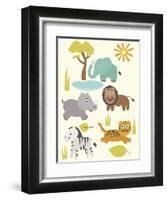 Safari Zoo-Rachel Gresham-Framed Giclee Print
