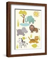Safari Zoo-Rachel Gresham-Framed Giclee Print