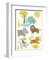 Safari Zoo-Rachel Gresham-Framed Giclee Print