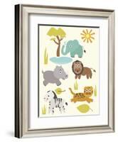 Safari Zoo-Rachel Gresham-Framed Giclee Print