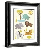 Safari Zoo-Rachel Gresham-Framed Giclee Print