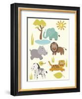 Safari Zoo-Rachel Gresham-Framed Giclee Print