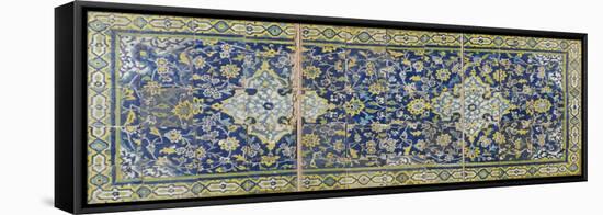 Safavid Cuerda Seca Tile Panel-null-Framed Premier Image Canvas