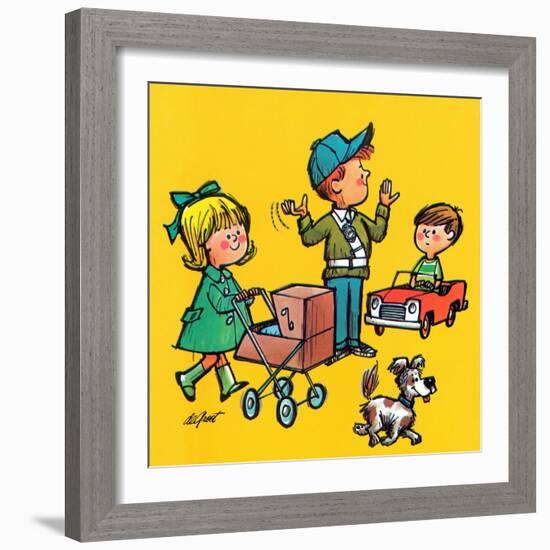 Safe Crossing - Jack & Jill-Lee de Groot-Framed Giclee Print