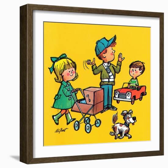 Safe Crossing - Jack & Jill-Lee de Groot-Framed Giclee Print